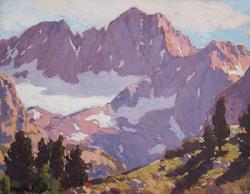 Edgar Payne "Palisade Glacier, Sierra Nevada Mountains, 1920", 11.75 x 15 inches, oil on canvas!