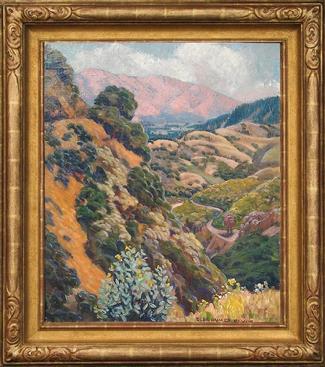 Elsie Palmer Payne -- Wife of Edgar Payne, Landscape Near Santa Barbara, 20 x 24 inches, oil on canvas. Rare find!